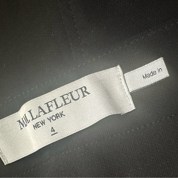 MM Lafleur Pants Trousers Black Slim Tapered Tailored Work Business Size 4 Small - Picture 5 of 7